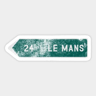 Le Mans Road Sign (Distressed) Sticker